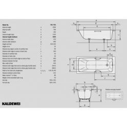 Стальная ванна Kaldewei Cayono 150x70, 747 274700010001