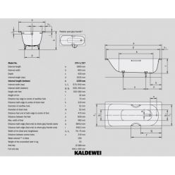 Стальная ванна Kaldewei Saniform Plus 180x80, 375-1 112800010001 