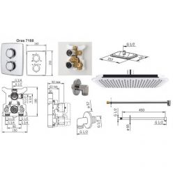 Душевая система скрытого монтажа Oras Optima 7139 встраиваемая