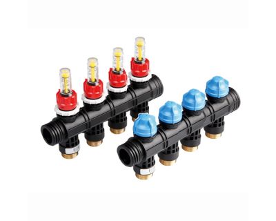 TECEfloor 77390040 Коллектор пластиковый 4 контура для поверхностного отопления, сборный