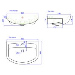 Тумба с раковиной Aqwella Корсика Kor.01.06 65