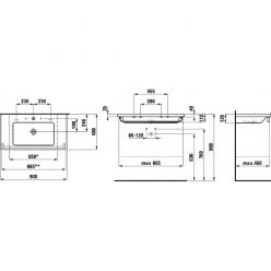 Раковина Laufen Living Square [816433] 8.1643.3.000.104.1 90x48