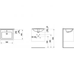 Раковина Laufen Pro A [813961] 8.1396.1.000.104.1 56x44