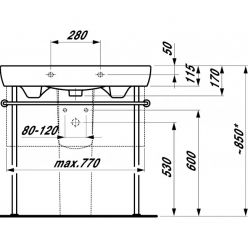 Раковина Laufen Pro [813956] 8.1395.6.000.104.1 85x48