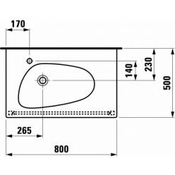 Раковина накладная Laufen Palomba 80x50, 8.1480.4.400.104.1, покрытие LCC