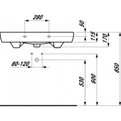 Раковина Laufen Pro [813956] 8.1395.6.000.104.1 85x48