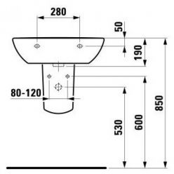 Раковина Laufen Pro [810952] 8.1095.2.000.104.1 60x48