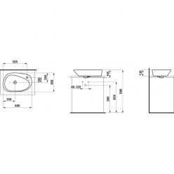 Раковина Laufen Palomba 60x40 см 8.1680.3.400.104.1 с покрытием LCC