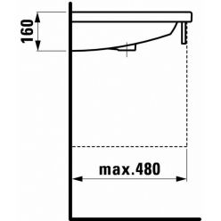 Раковина накладная Laufen Palomba 80x50, 8.1480.4.000.109.1 без отв. для смесителя