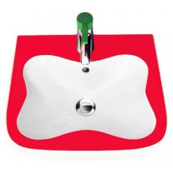 Рукомойник Laufen Florakids [815031] 8.1503.1.062.104.1  45x41, красный