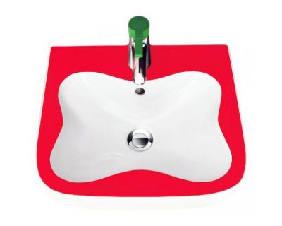 Рукомойник Laufen Florakids [815031] 8.1503.1.062.104.1  45x41, красный