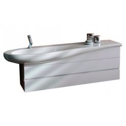 Раковина-столешница Laufen Alessi One 160x50,  с отверстием для смесителя, полочка справа, покрытие LCC, 8149714001041