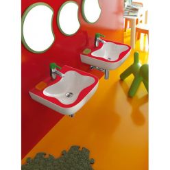 Рукомойник Laufen Florakids [815031] 8.1503.1.062.104.1  45x41, красный