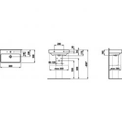 Раковина Laufen Pro S [818959] 8.1895.9.000.104.1 60x38