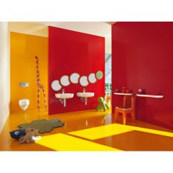 Рукомойник Laufen Florakids [815031] 8.1503.1.062.104.1  45x41, красный