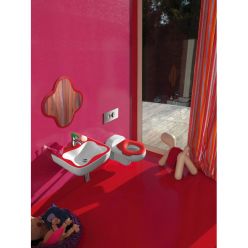 Рукомойник Laufen Florakids [815031] 8.1503.1.062.104.1  45x41, красный