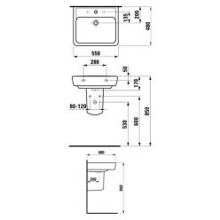 Раковина Laufen Pro [818951] 8.1895.1.000.104.1 55x48