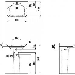 Раковина Laufen Palace [810702]  8.1070.2.000.104.1 60x48