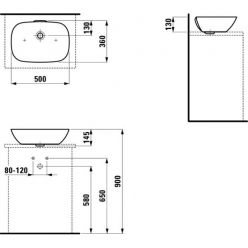 Раковина Laufen Ino 8123020001091, 50 см