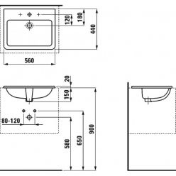 Раковина Laufen Pro S [818963] 8.1896.3.000.104.1 56x44