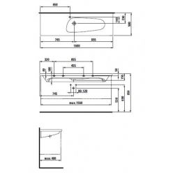 Раковина Laufen Laufen Palomba 160x50, 8.1480.8.000.104.1 