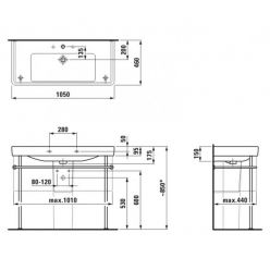 Раковина Laufen Pro S [813966] 8.1396.6.000.104.1 105x46