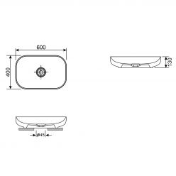 Накладная раковина Wellsee Croquis 150301000