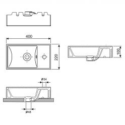 Настенная или накладная раковина Wellsee WC Area 151801000