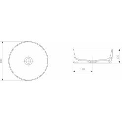 Cersanit Умывальник Crea Ring 38 белый