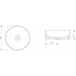 Cersanit Умывальник Crea Ring 38 белый