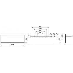 Столешница под умывальник Laufen Palace 870434 120x38x10