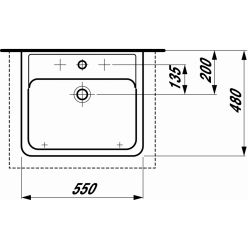 Умывальник Laufen Pro 817951 55x48