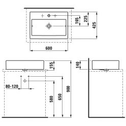 Умывальник Laufen Living City 811432 60x42,5