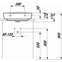 Умывальник Laufen Pro 817951 55x48