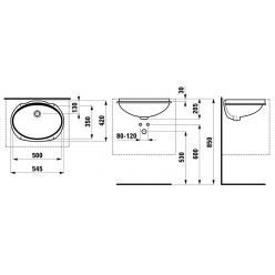 Умывальник встраиваемый Laufen Savoy 813192 50x35