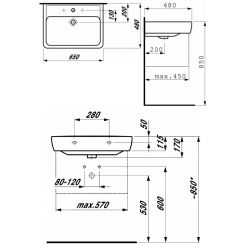 Умывальник Laufen Pro 817953 65x48