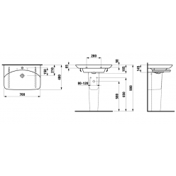 Умывальник Laufen Palace 810704 70x48