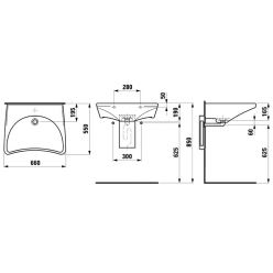 Умывальник для людей с ограниченными возможностями Laufen Rehab 810603 66x55