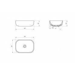 Cersanit Умывальник Moduo Square прямоугольная на столешницу 50