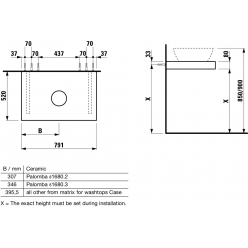 Столешница под умывальник Laufen Case 4051200 80x52x8, белый