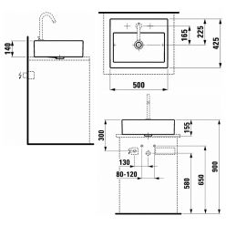 Умывальник Laufen Living City 811431 50x42,5