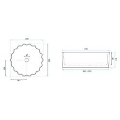 Умывальник на столешницу Rea Melisa White