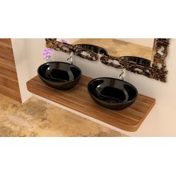 Умывальник на столешницу Rea Sofia Black