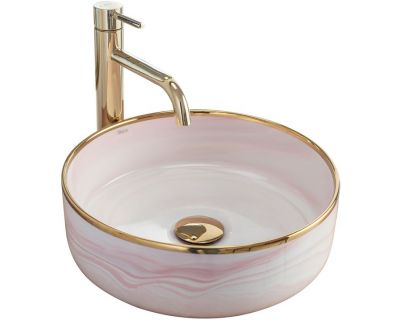 Умывальник на столешницу Rea Merida Pink