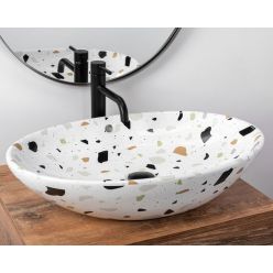 Умывальник на столешницу REA Olga Terazzo