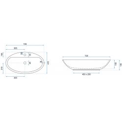 Умывальник на столешницу Rea Lucia