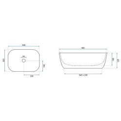 Умывальник на столешницу Rea Belinda Terazzo