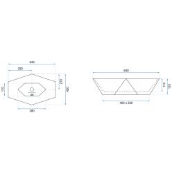 Умывальник на столешницу Rea Vega