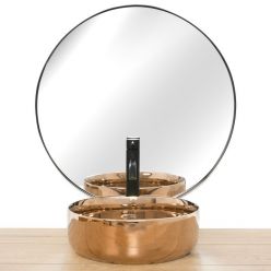 Умывальник на столешницу Rea SAMI розового золота