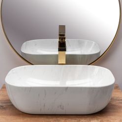 Умывальник на столешницу Rea Belinda Calala Marble